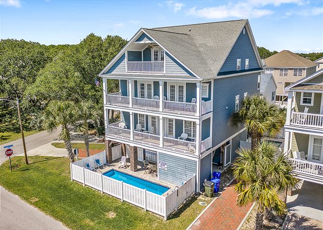 The exterior of a Surfside Beach vacation home