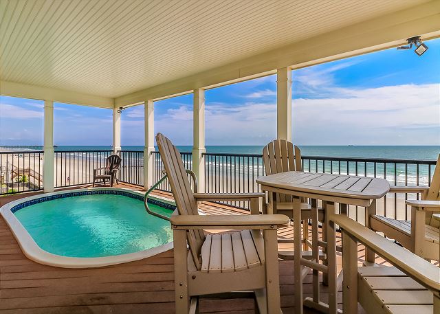 Pool and deck of the Atlantic Gateway home in the Grand Strand