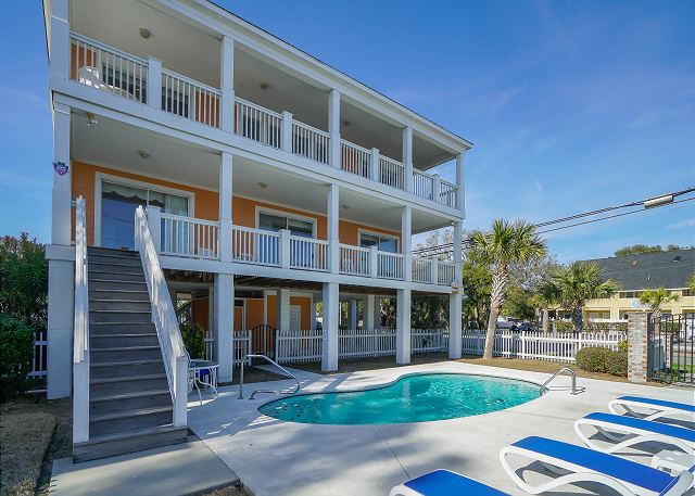 The pool at Surf Dog, a Surfside Beach SC vacation rental