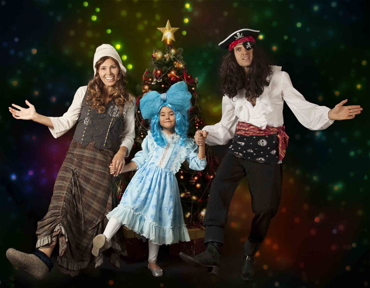 Performers in the pirates voyage Christmas show