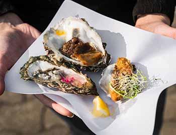 Oyster samples at an Oyster Festival event
