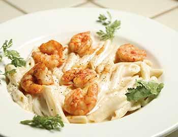 Shrimp Alfredo pasta