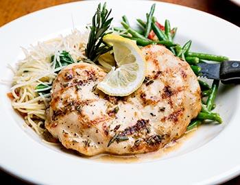 Chicken Piccata with noodles