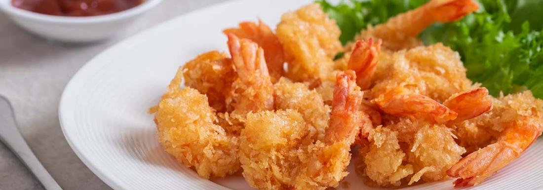 Fried shrimp from a seafood restaurant