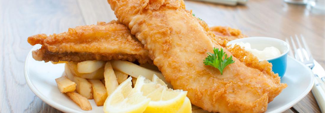 Fish and chips with french fries